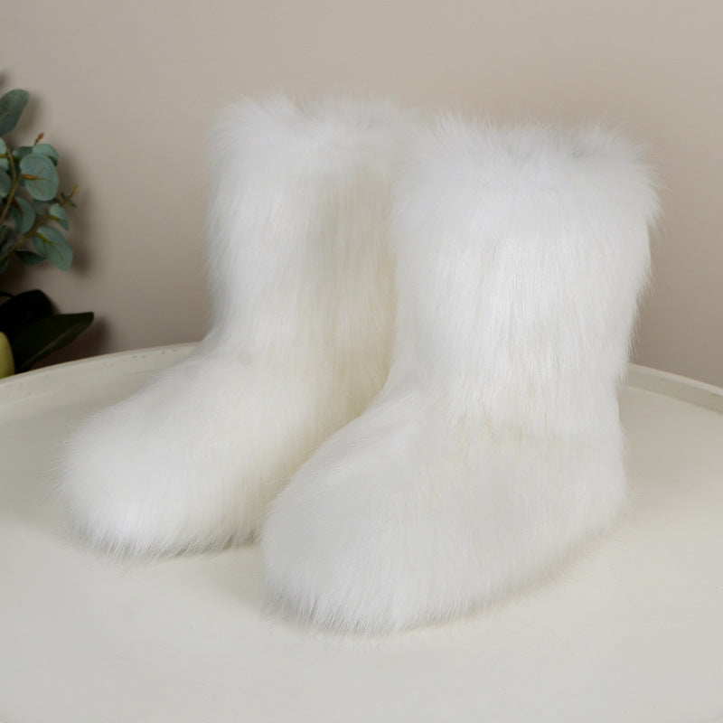 Mid-calf Fur Boots