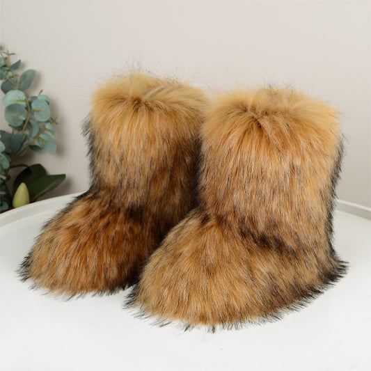 Mid-calf Fur Boots