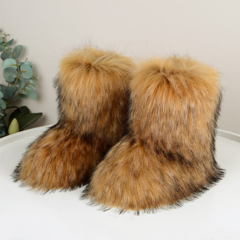 Mid-calf Fur Boots