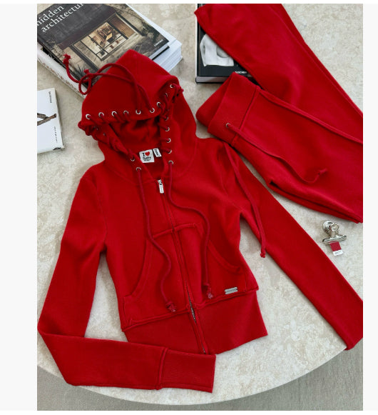 Form Fitting Patchwork Casual Bottoms 2 Piece sets