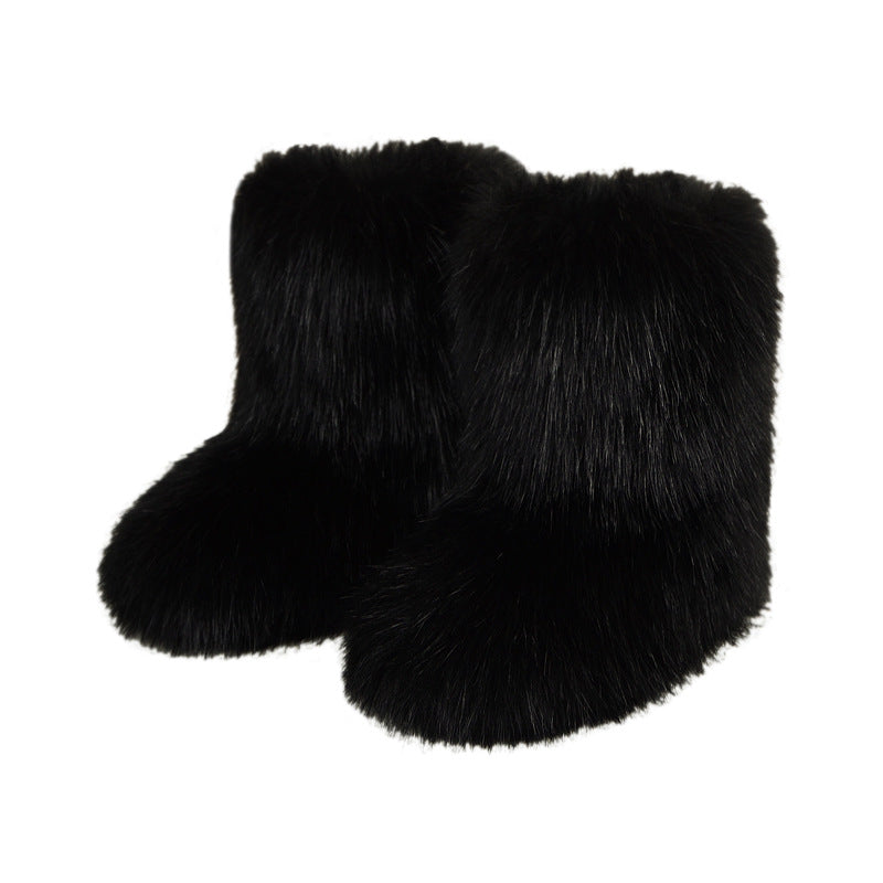 Mid-calf Fur Boots