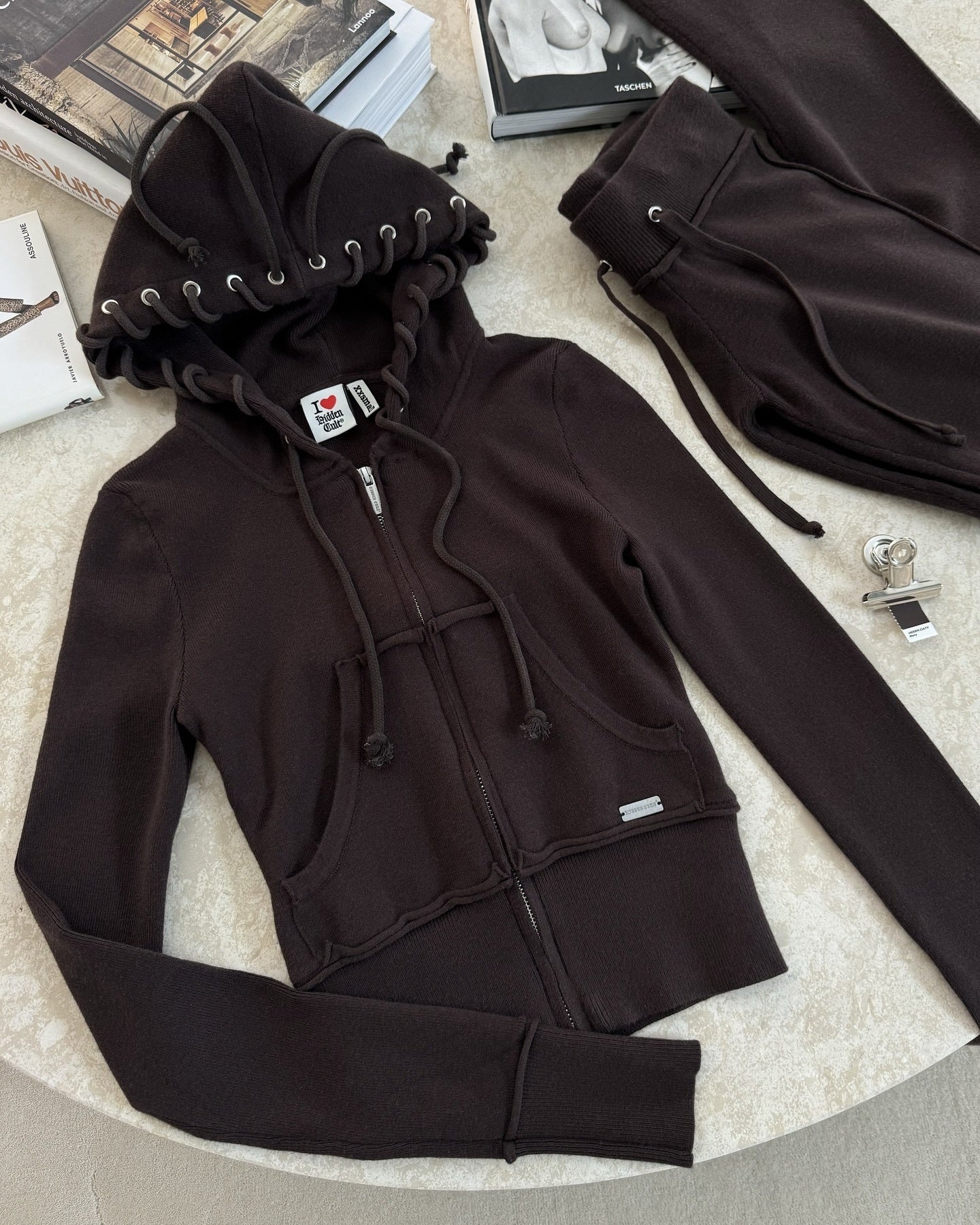 Form Fitting Patchwork Casual Bottoms 2 Piece sets