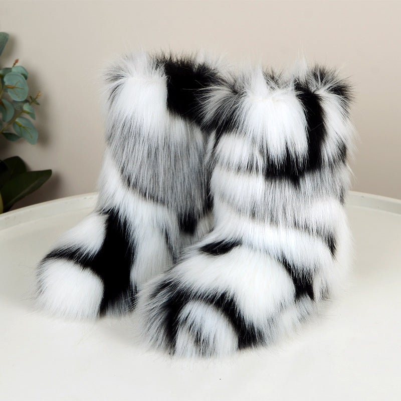 Mid-calf Fur Boots