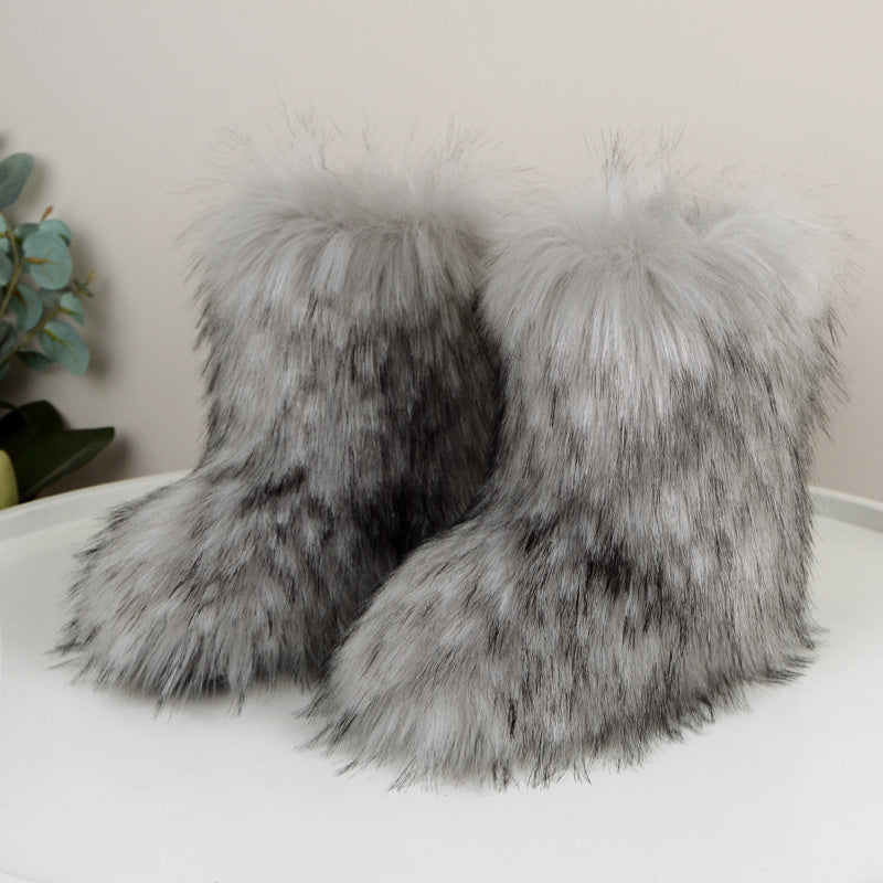 Mid-calf Fur Boots