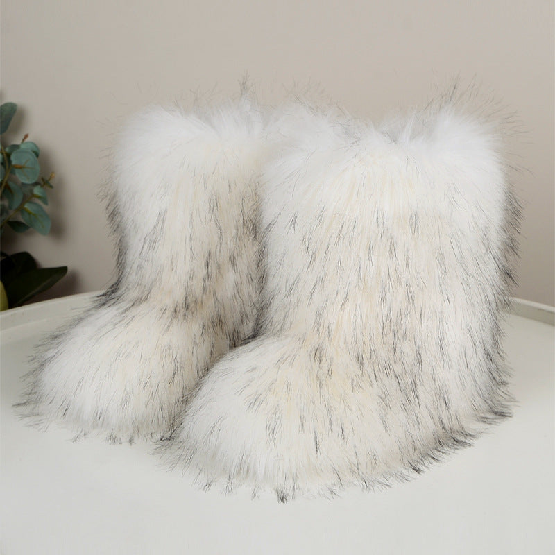 Mid-calf Fur Boots